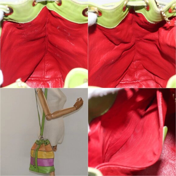 CELINE Shoulder Bag Leather Green Auth 115918 - Picture 15 of 16